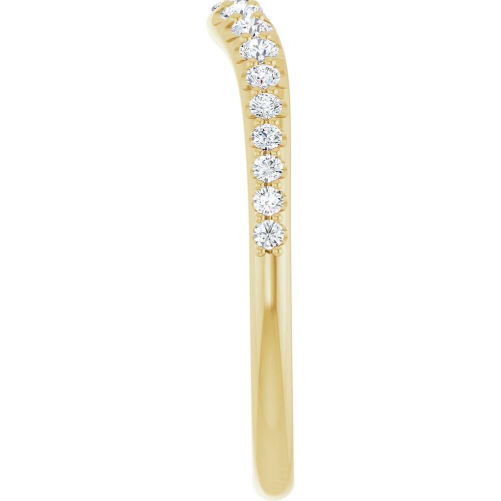 Diamonds and Gold Contour Band