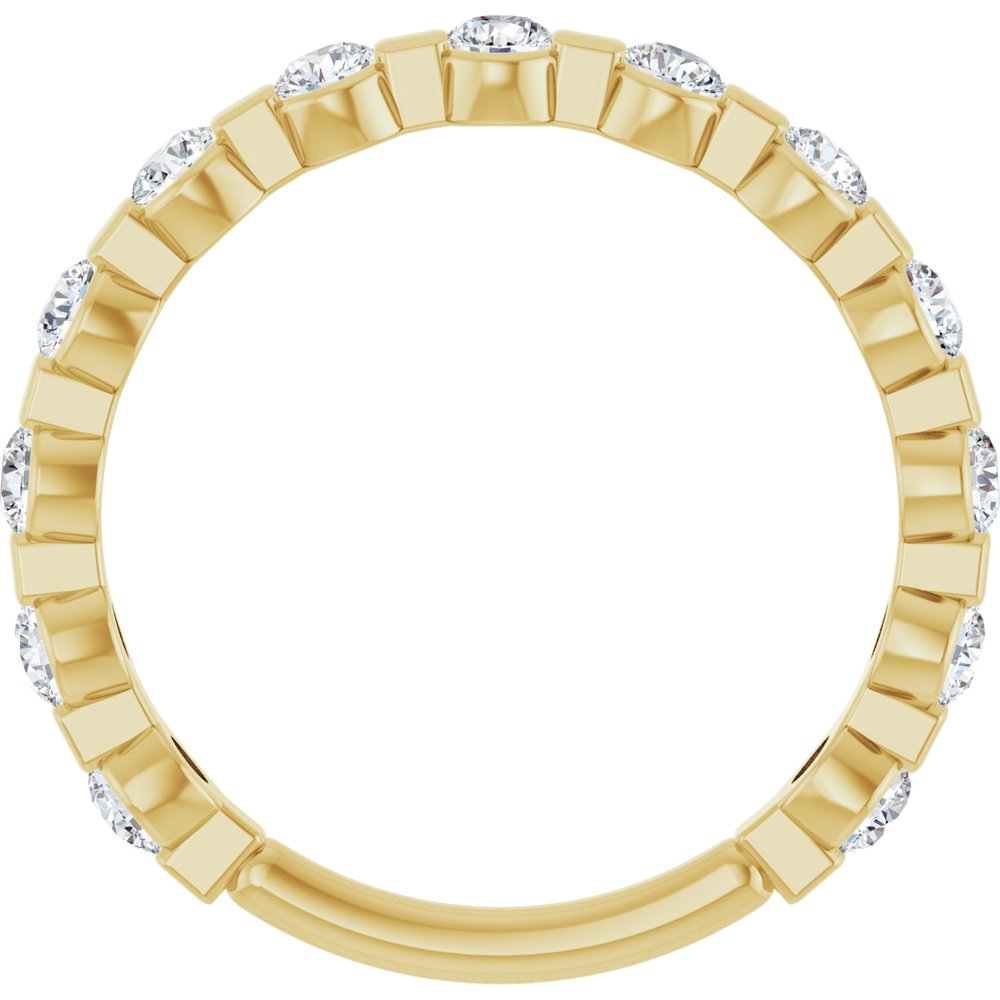 14K Yellow 1/2 CTW Lab-Grown Diamond Anniversary Band