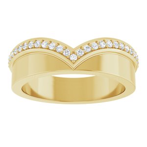 14K Yellow 1/6 CTW Natural Diamond Contour Band