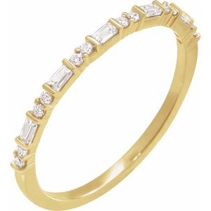 14K Yellow 1/5 CTW Natural Diamond Stackable Ring