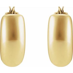 14K Yellow Electroform 20 mm Hoop Earrings