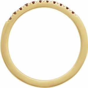 14K Yellow Natural Mozambique Garnet Stackable Ring