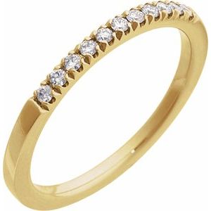 14K Yellow 1/6 CTW Lab-Grown Diamond Stackable Ring