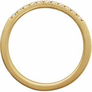 14K Yellow 1/6 CTW Lab-Grown Diamond Stackable Ring