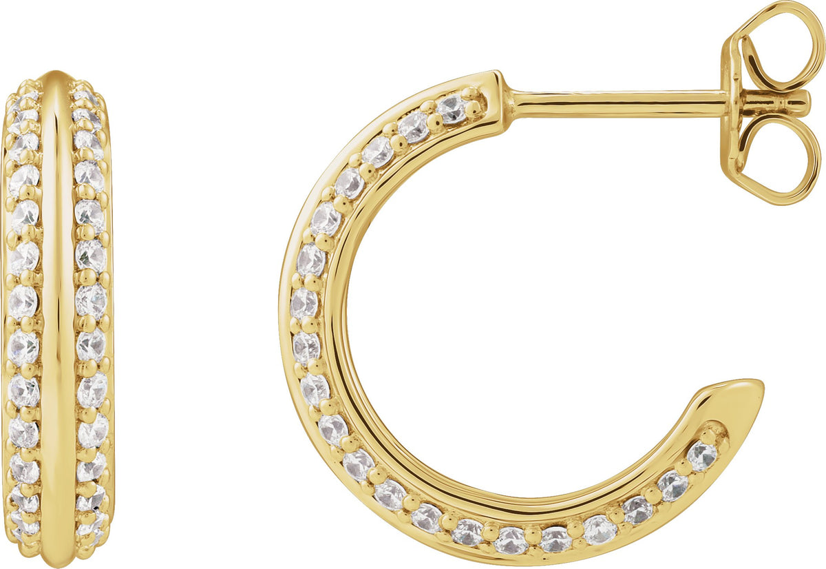 Aureo Diamond Hoops — Yellow Gold