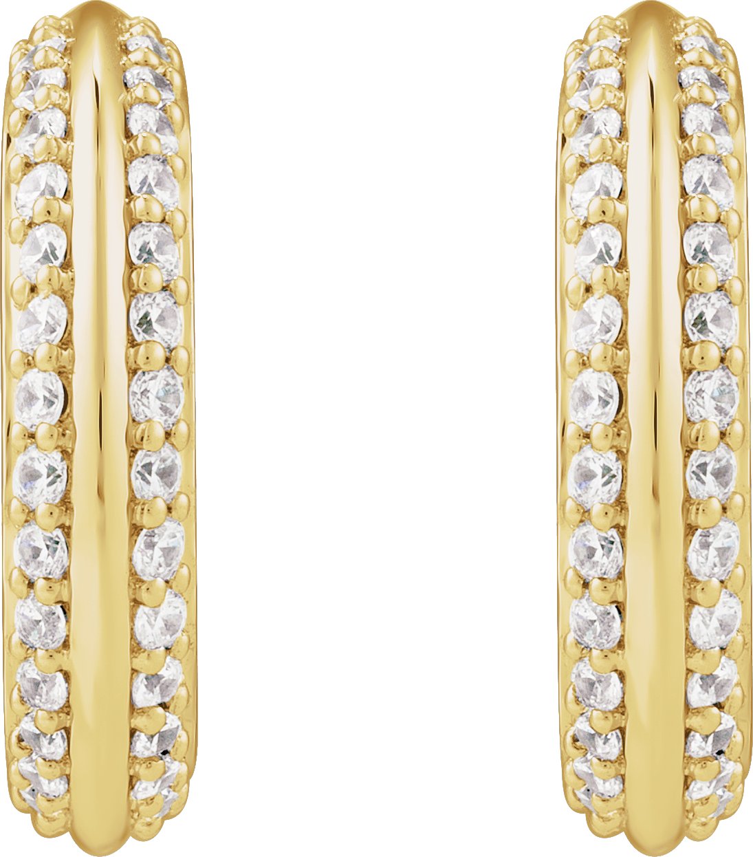 Aureo Diamond Hoops — Yellow Gold