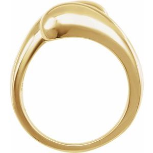 14K Yellow Bypass Ring