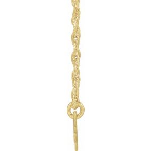 14K Yellow Retro Nameplate 16-18" Necklace