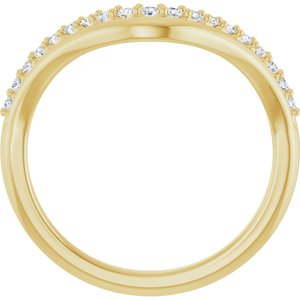 14K Yellow 1/5 CTW Natural Diamond Contour Band