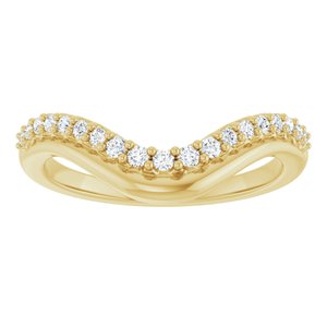14K Yellow 1/5 CTW Natural Diamond Contour Band