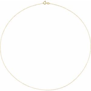 14K Yellow .85 mm Diamond Cut Paperclip-Style Forzentina 18" Chain