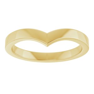 14K Yellow Contour Band