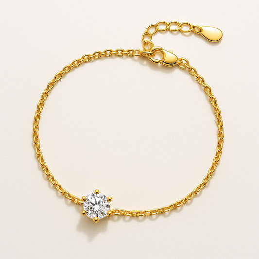 Solitaire Moissanite Bracelet