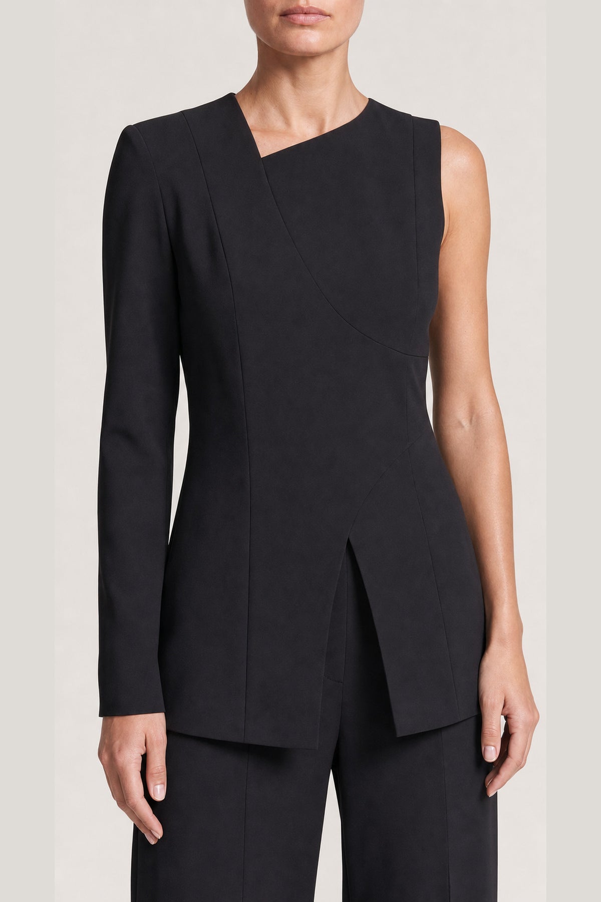 Cutout Blazer And Trouser Set In Black
