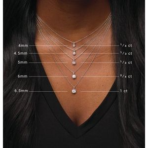 14K White 1 CT Lab-Grown Diamond 18" Necklace