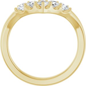 14K Yellow 1/2 CTW Natural Diamond Contour Band