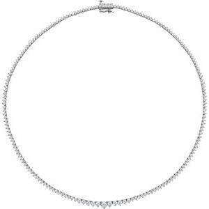 14K White 6 5/8 CTW Lab-Grown Diamond 16 1/2" Line Necklace