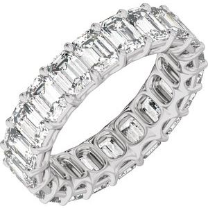 14K White 6 1/3 CTW Lab-Grown Diamond Low Profile Eternity Band