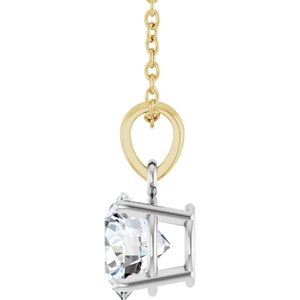 14K White/Yellow 1 CTW Lab-Grown Diamond 18" Necklace
