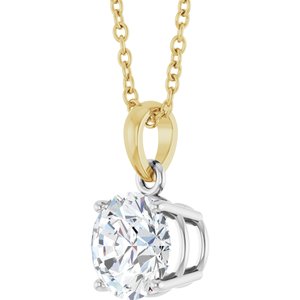 14K White/Yellow 1 CTW Lab-Grown Diamond 18" Necklace