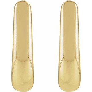14K Yellow Hinged 15 mm Hoop Earrings