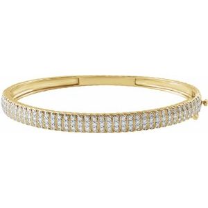 14K Yellow 1 3/8 CTW Lab-Grown Diamond Bangle 7" Bracelet
