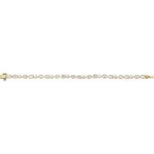 14K Yellow 7 1/8 CTW Lab-Grown Diamond Line 7" Bracelet