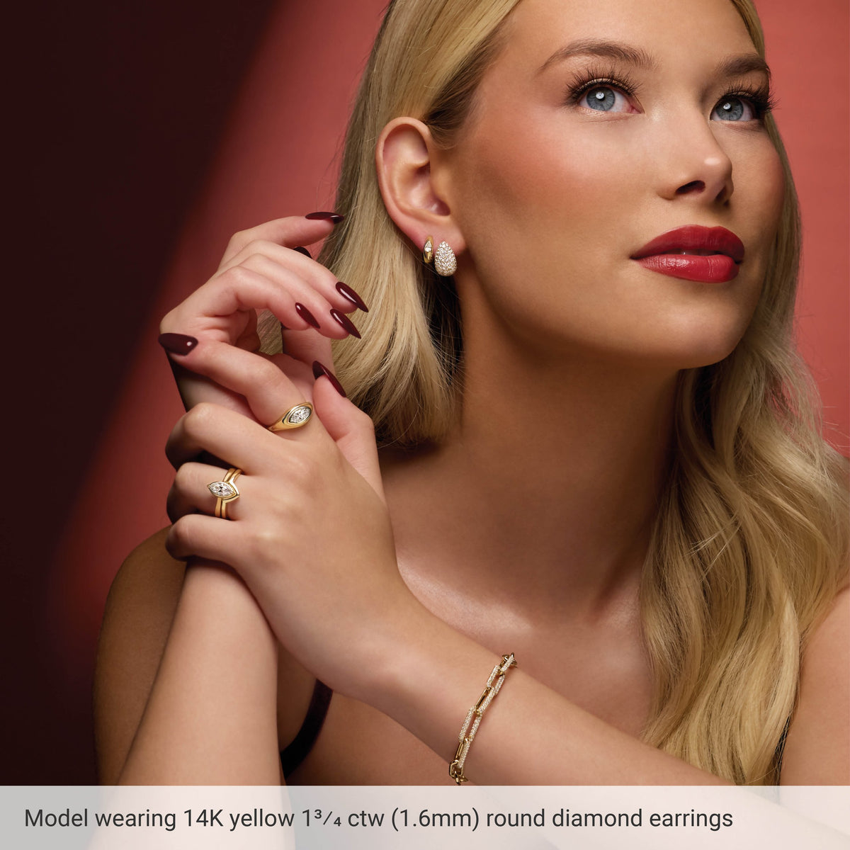 Gota Diamond Drop Earrings — Yellow Gold