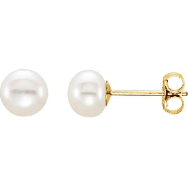 Lune Pearl Studs 14K Gold product detail