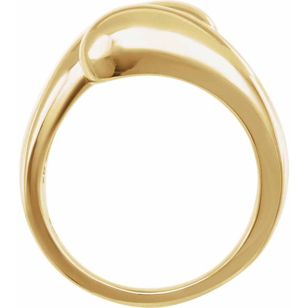14K Yellow Bypass Ring