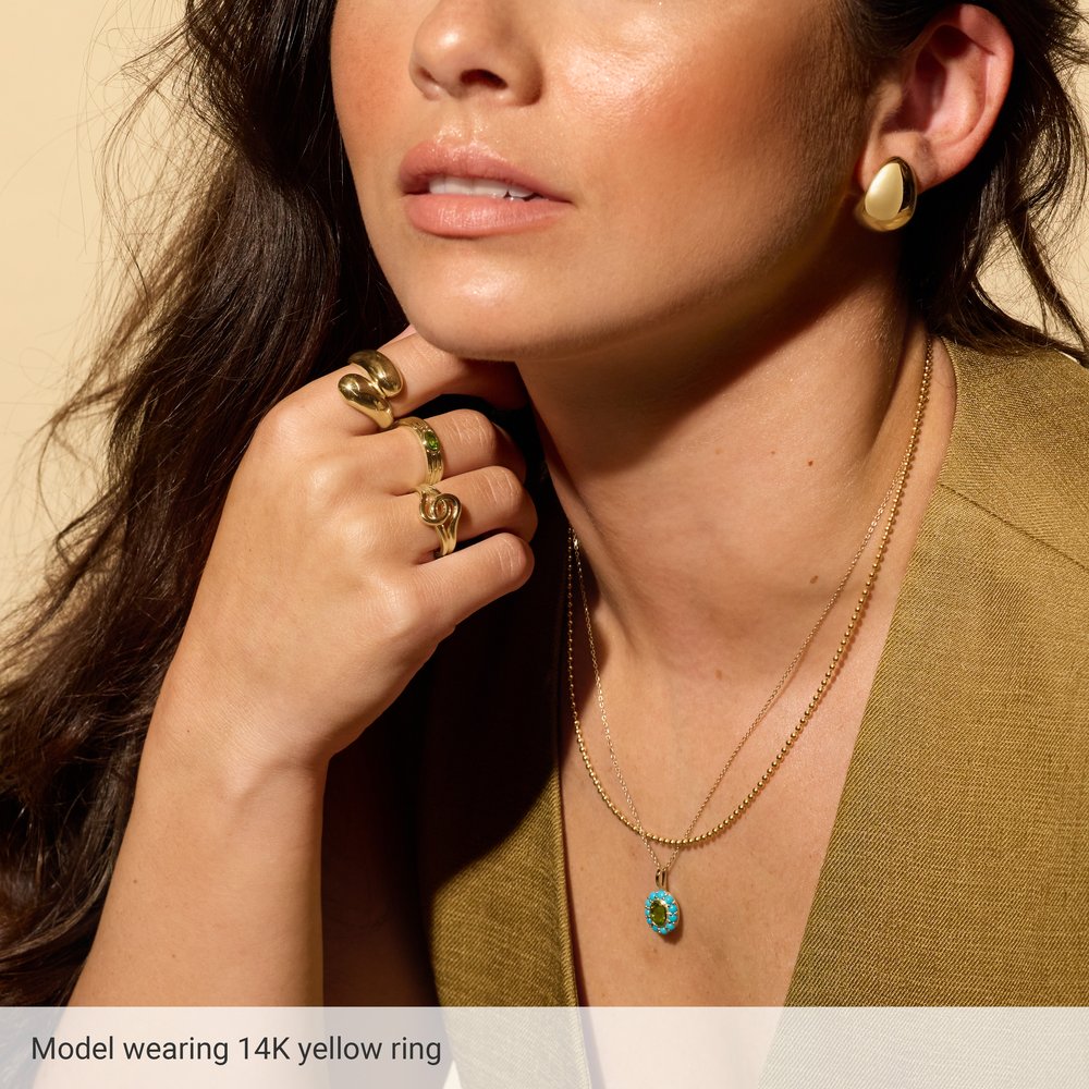 14K Yellow Bypass Ring