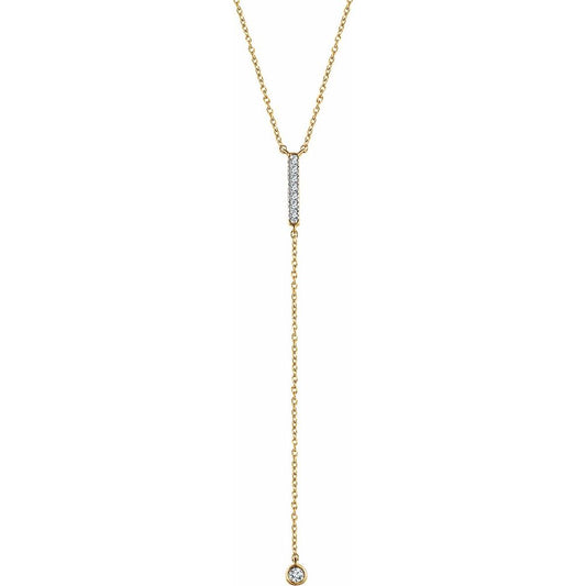 Diamonds and Gold Bar Necklace