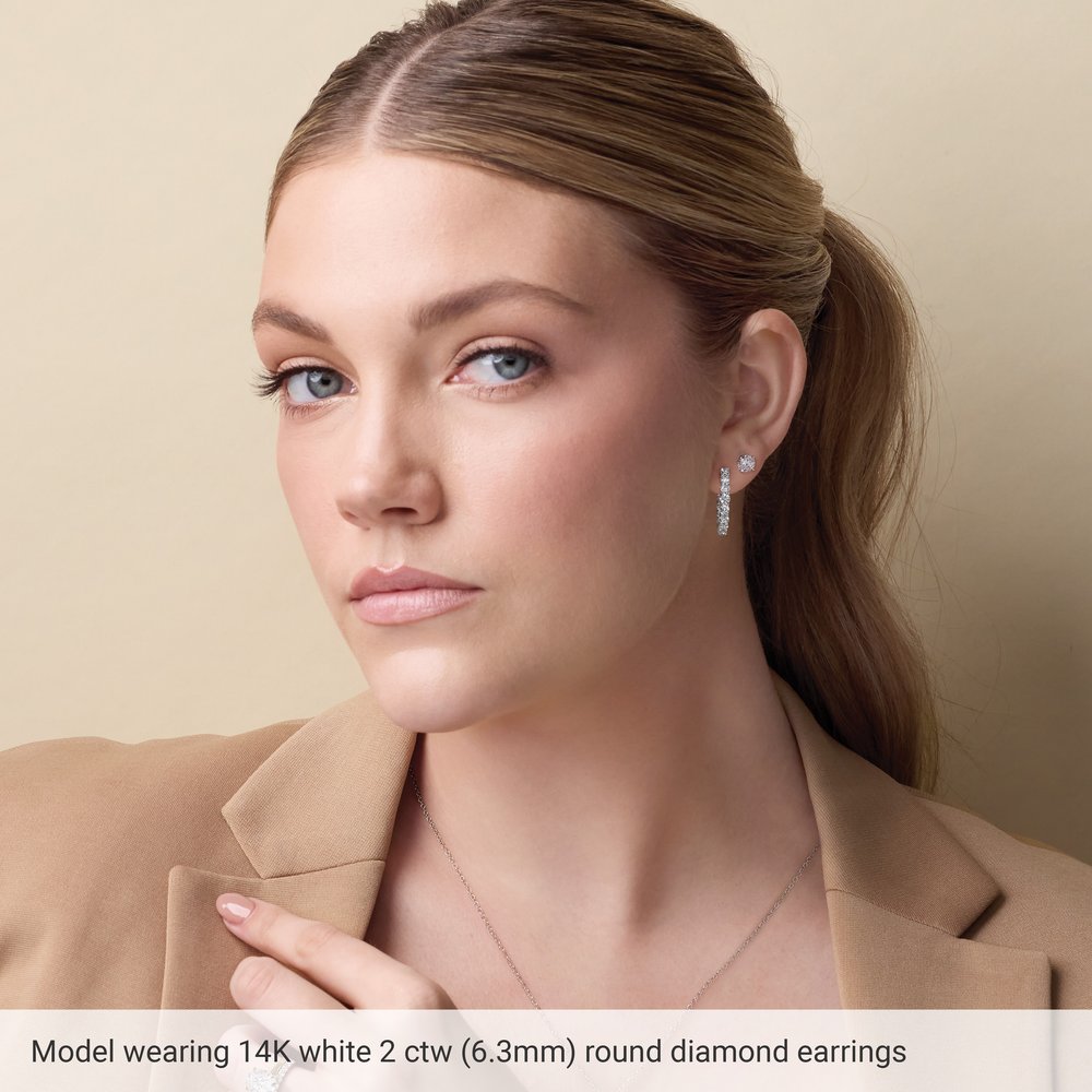 14K White 2 CTW Lab-Grown Diamond Earrings