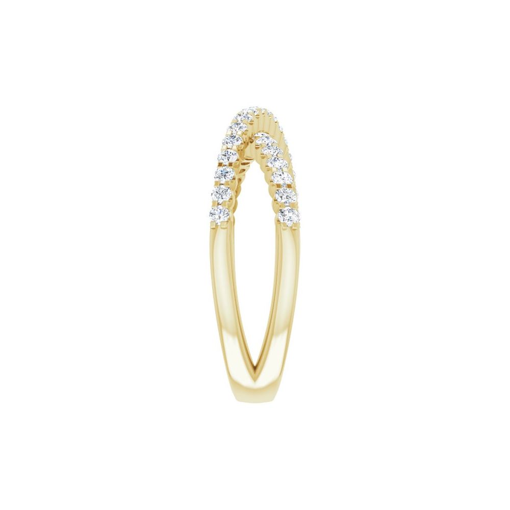14K Yellow 1/2 CTW Lab-Grown Diamond Criss-Cross Ring