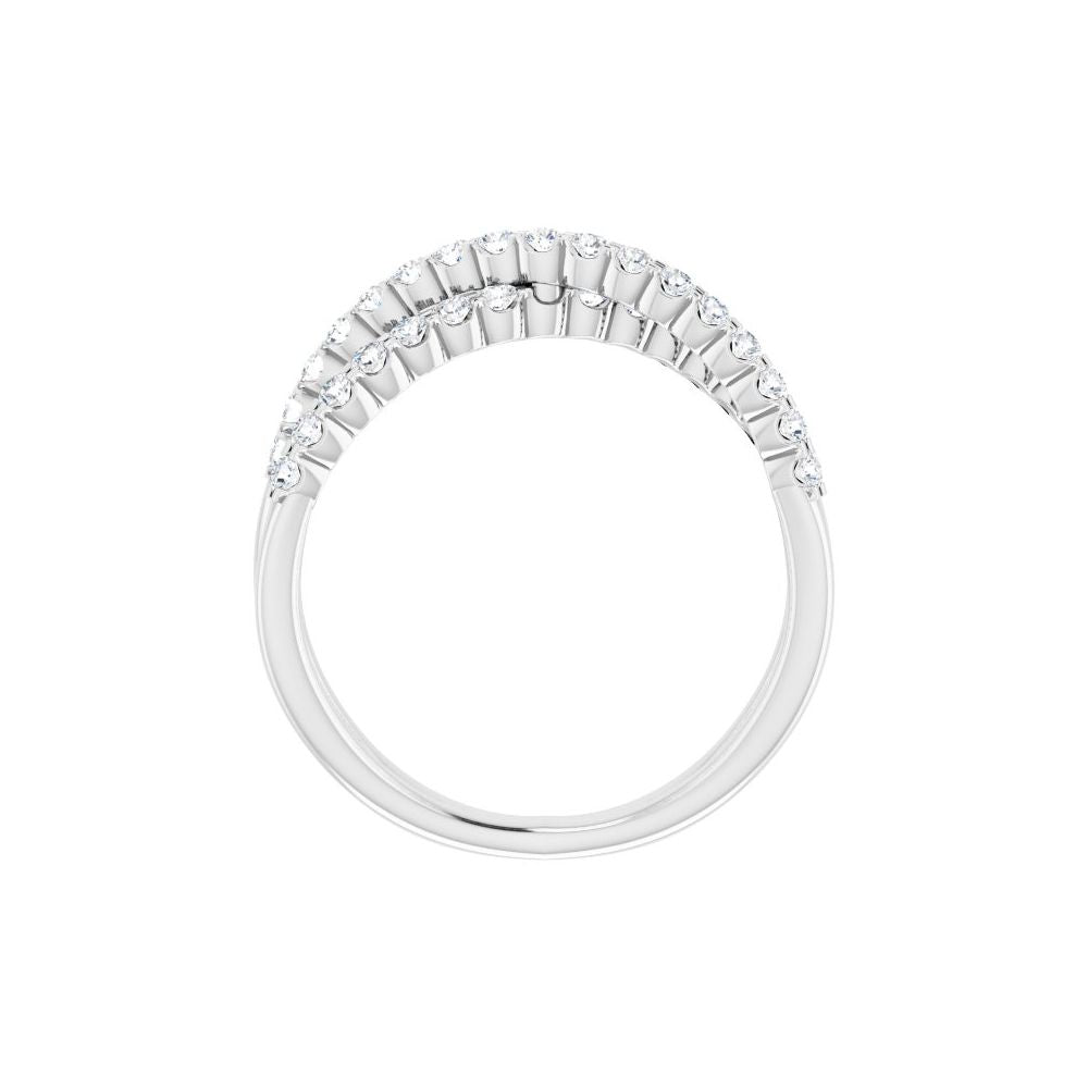 14K Yellow 1/2 CTW Lab-Grown Diamond Criss-Cross Ring
