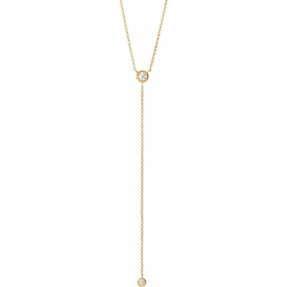 Diamonds and Gold Bezel Necklace