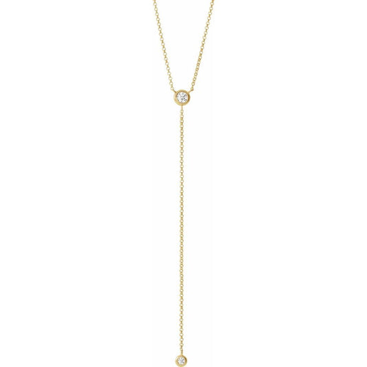 Diamonds and Gold Bezel Necklace