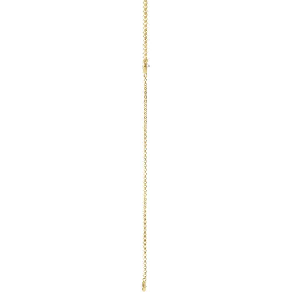 Diamonds and Gold Bezel Necklace