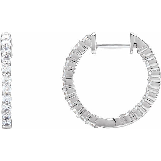 Diamonds and Gold Valeska Hoop Earrings