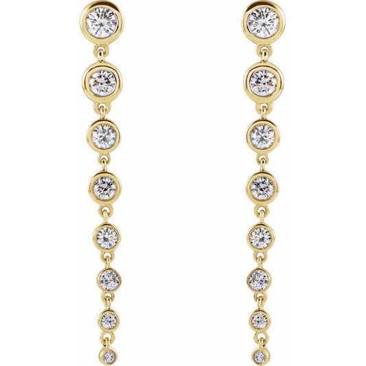 Diamonds and Gold Scala di Luce Earrings