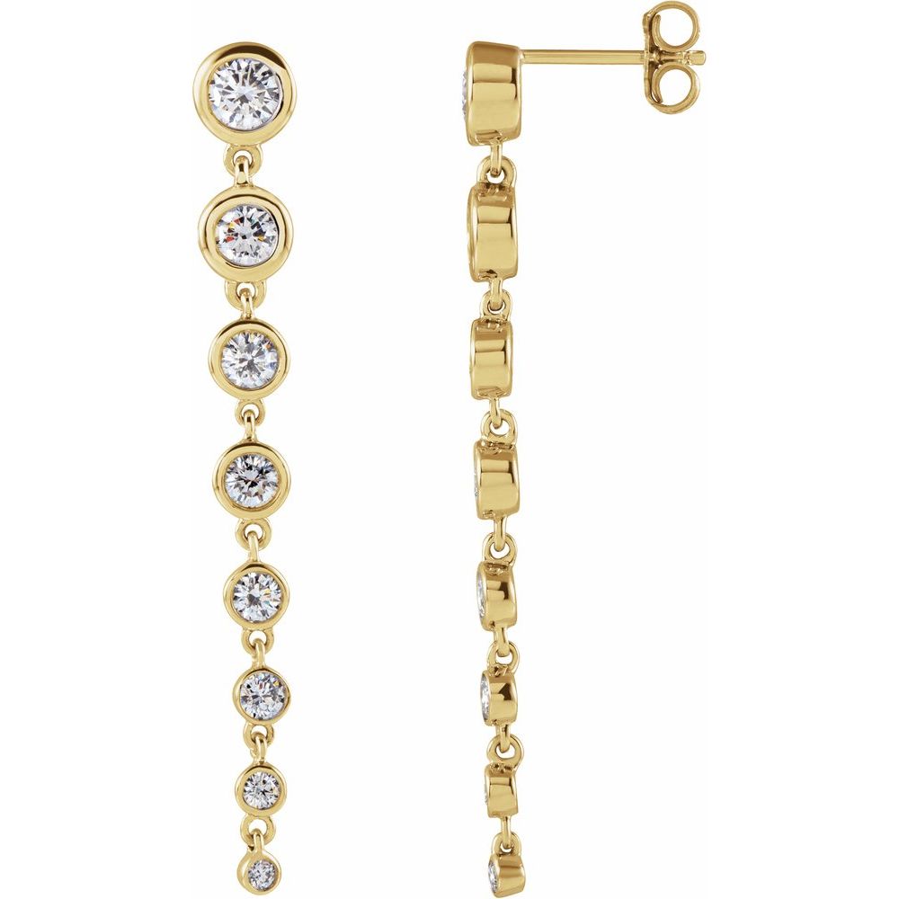 Diamonds and Gold Scala di Luce Earrings