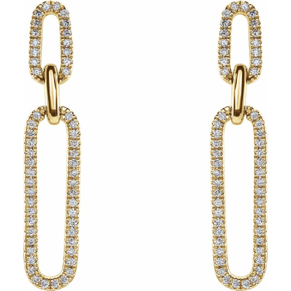 Natural Diamonds and Gold Celestial Earrings