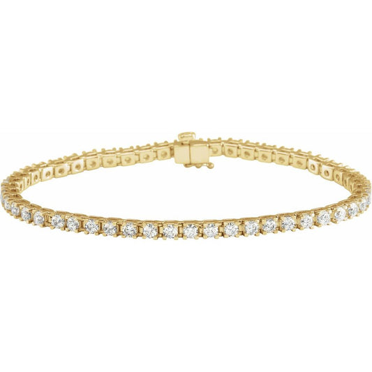 Gold and Diamonds Tennis Bracelet