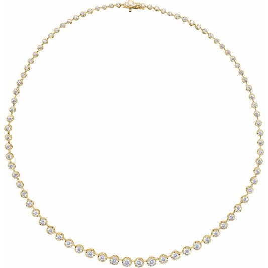 Diamonds and Yellow Gold Tennis Necklace