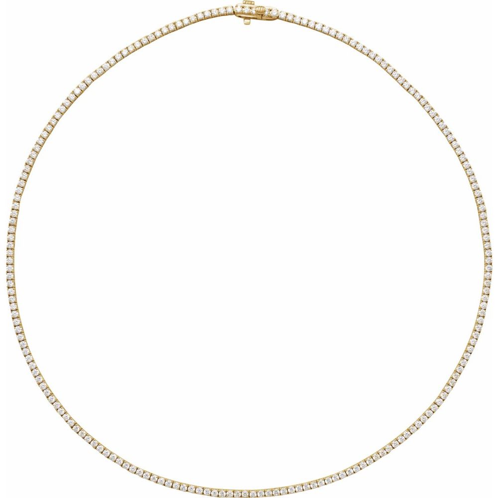 Diamonds and Gold Tennis Necklace