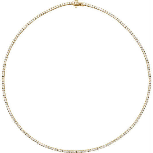 Diamonds and Gold Tennis Necklace