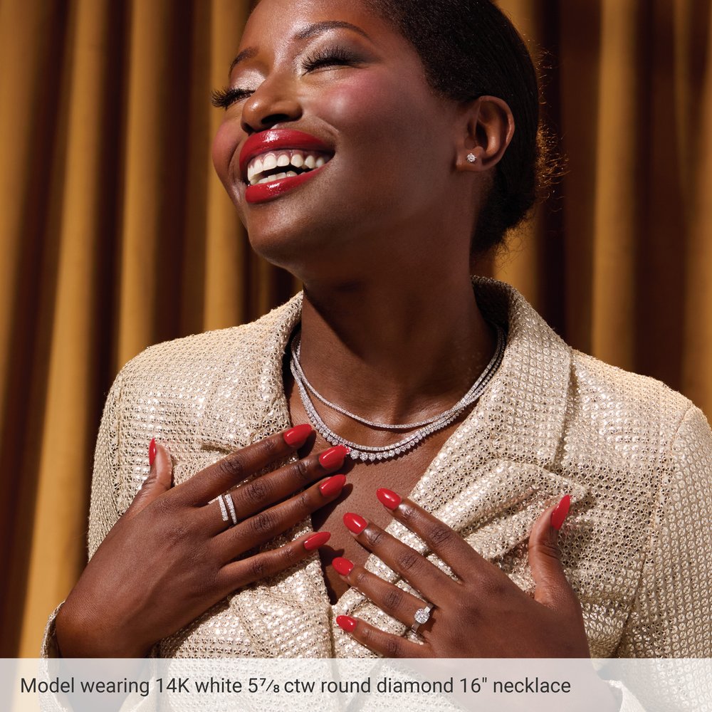 14K White 5 7/8 CTW Lab-Grown Diamond Line 16" Necklace