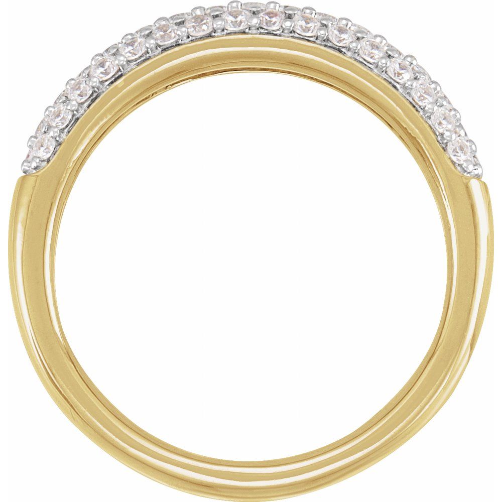 Diamonds and Gold Pavé Ring