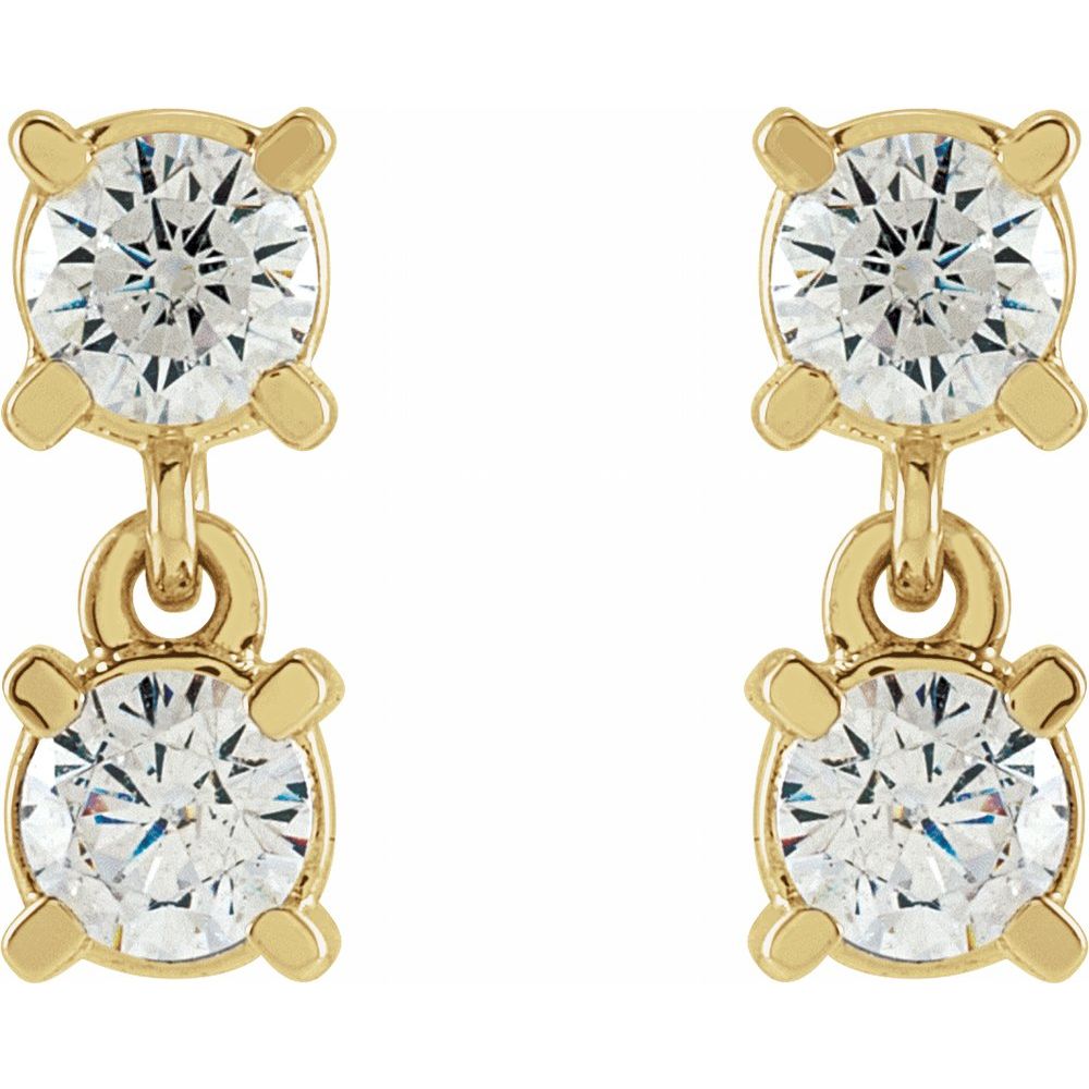 Diamonds and Gold Doppio Luce Earrings