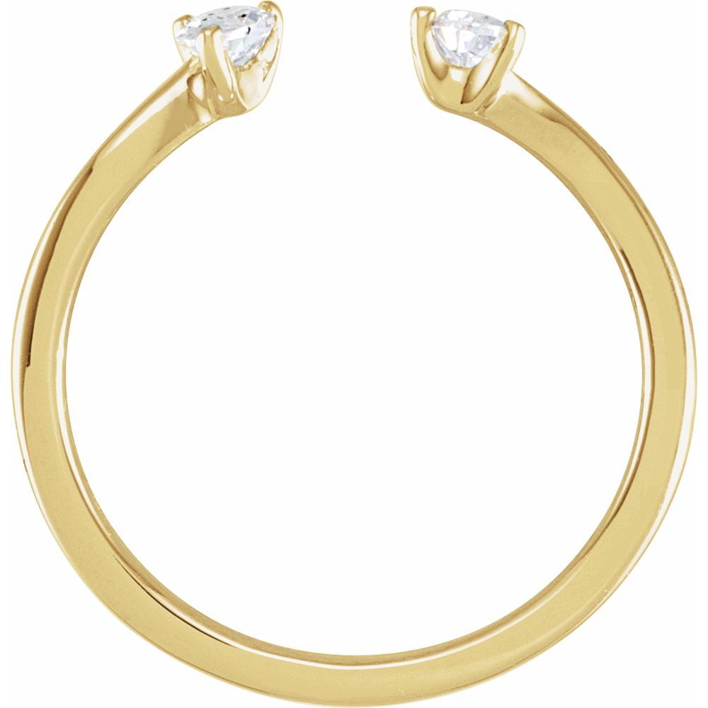 Diamonds and Gold Two-Stone Ring